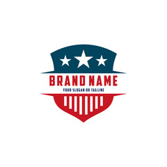 the design concept of the American Shield Vector Logo Template