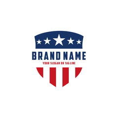 the design concept of the American Shield Vector Logo Template