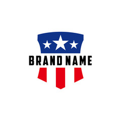 the design concept of the American Shield Vector Logo Template