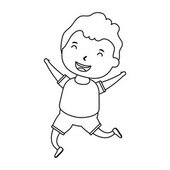 cute little boy comic character