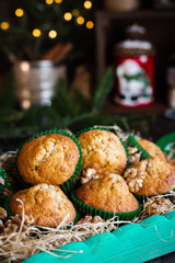New Year and Christmas Carrot-Nut Muffins