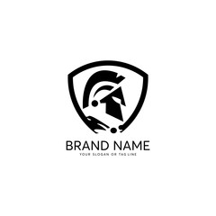 creative logo design concept warrior vector template