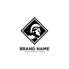 creative logo design concept warrior vector template