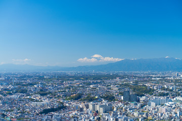 横浜　みなとみらい　から望む富士山　2019年秋