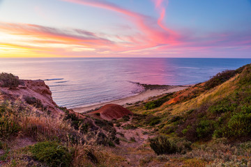 Sunset over Seaford beach in Adelaide South Australia