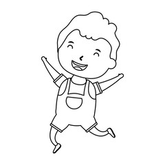 cute little boy comic character