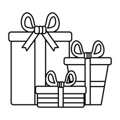 gifts boxes presents isolated icons