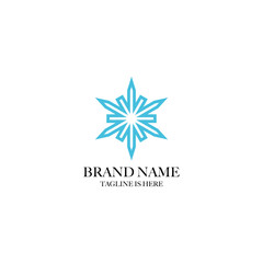 Obraz premium creative six star design logo, element six white background