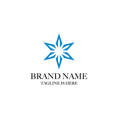 Obraz premium creative six star design logo, element six white background