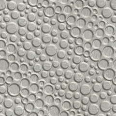 Dots pattern on carved grunge background seamless texture, white color, 3d illustration