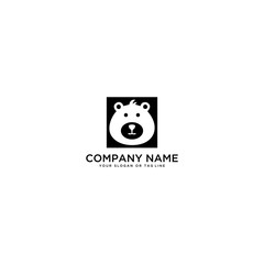 bear logo design vector template white background
