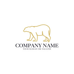 bear logo design vector template white background