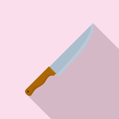 Kitchen knife icon. Flat illustration of kitchen knife vector icon for web design