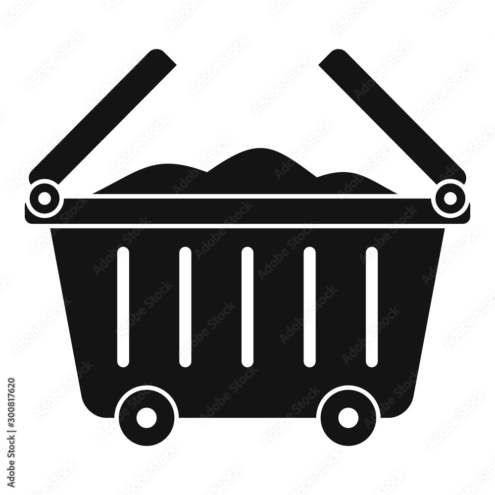 Aufkleber garbage city cart icon. simple illustration of garbage city cart vector icon for web design isolated