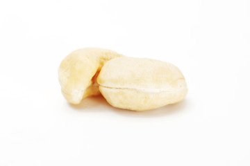 Processed cashew isolated on white background with clipping path
