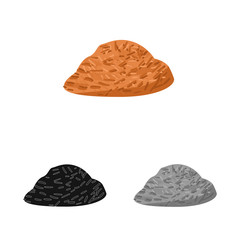 Isolated object of sugar and cane logo. Set of sugar and sweet stock vector illustration.