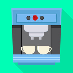 Vector illustration of coffeemaker and appliance icon. Web element of coffeemaker and tool stock symbol for web.
