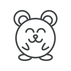 Line icon funny mouse