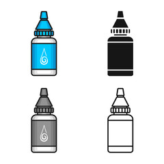 Vector design of bottle and dropper icon. Graphic of bottle and container stock vector illustration.