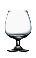 Crystal glass on a white background