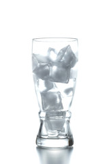 Crystal glass on a white background