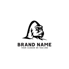monkey logo design vector template white background