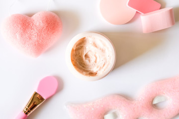 Scrub, silicon brushes and sponges.