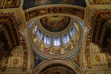 St. Petersburg. St. Isaac's Cathedral. Built in 1858. Architect Auguste Montferrand. The interior.