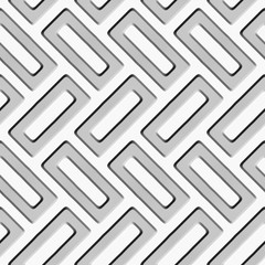 Abstract Geometric 3D white background. Seamless pattern. Rendering illustration.