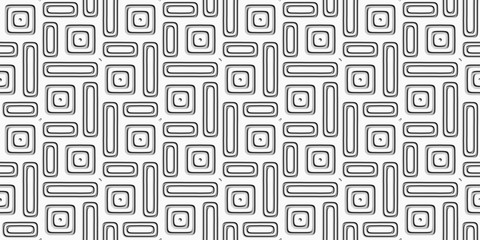 Abstract Geometric 3D white background. Seamless pattern. Rendering illustration.