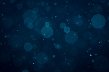 Abstract blue light blur bokeh circles