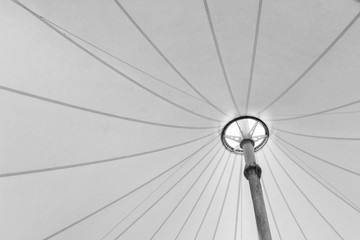 Close up of inner white umbrella