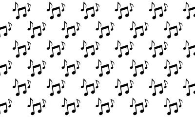 Fototapeta na wymiar smooth patterns of black music notes arranged neatly. flat style illustration. suitable for setting the world of discussion