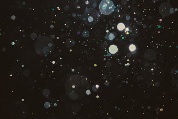 Abstract black blur bokeh circles