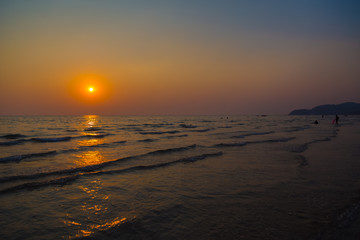 Fototapeta premium Sky and beach before sunset