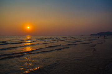 Sky and beach before sunset