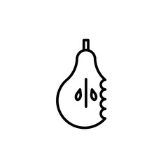 Vector organic waste garbage line icon isolated