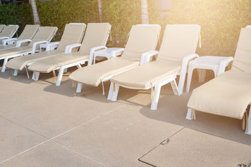 Sunbeds to relax by the pool