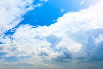 Beautiful sky and white clouds in daylight