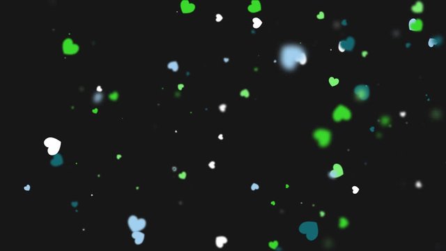 Heart symbol animation with particular effect