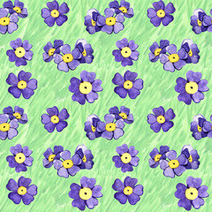 Seamless summer floral pattern. Hand painted watercolor background.