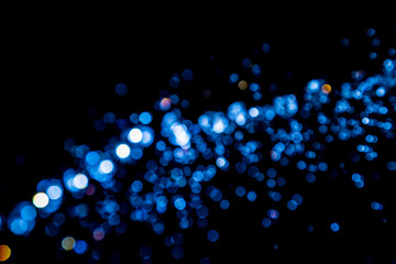 Colorful bokeh on black