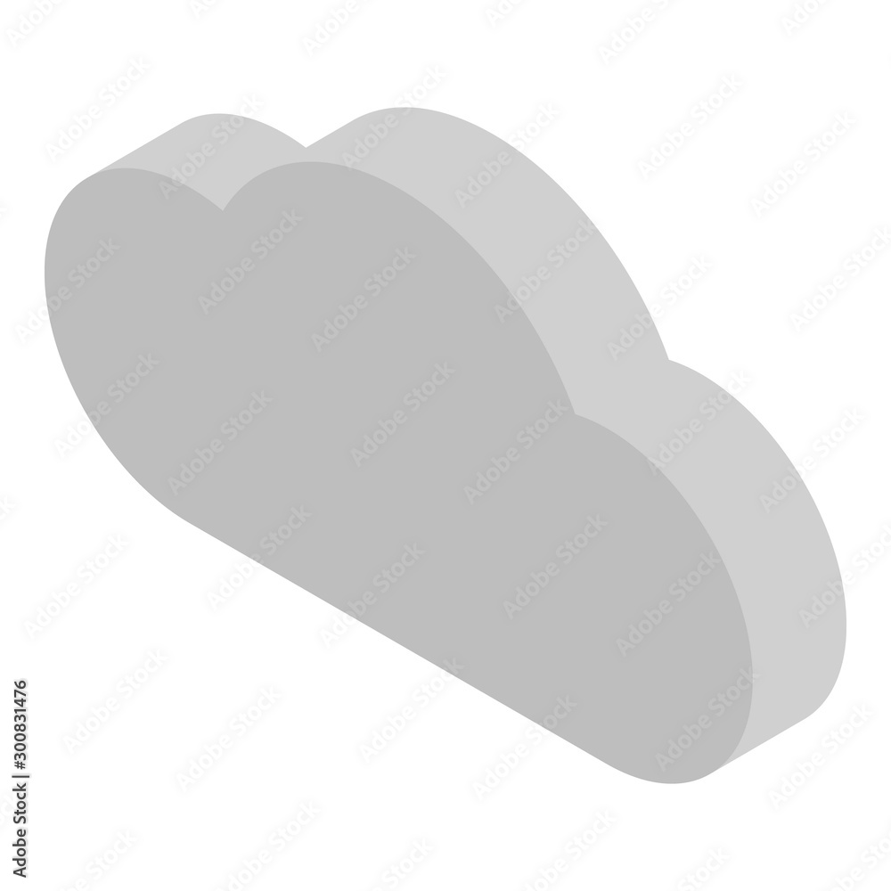 Poster cloud data icon. isometric of cloud data vector icon for web design isolated on white background