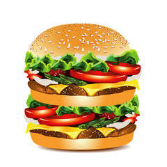 hamburger isolated on white background