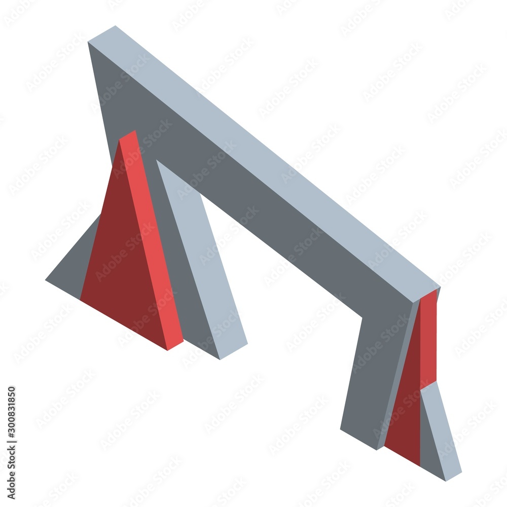 Poster polygonal arch icon. isometric of polygonal arch vector icon for web design isolated on white backgr