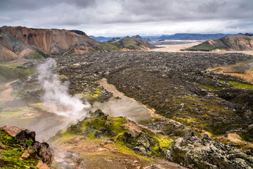 Laugahraun lava field, Landmannalaugar, Iceland