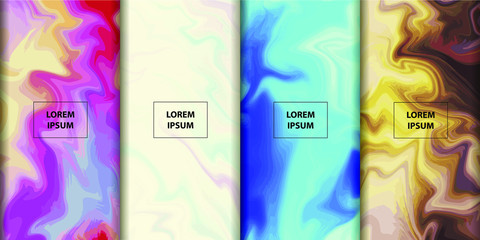  Abstract gradient artwork. Colorful liquid marble style background. Fluid inks creative texture.