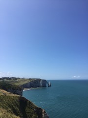 Fototapeta na wymiar Etretat cliffs, Etretat panoramic