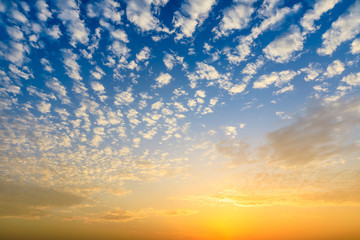 Beautiful sky and colorful clouds at sunset