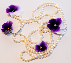 flowers and pearls